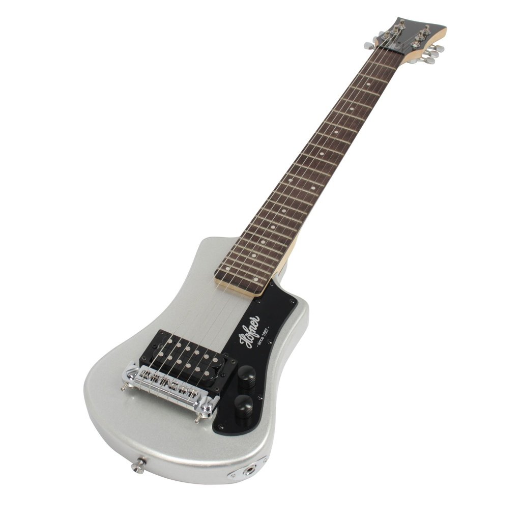 Shorty E-Gitarre, Metallic Silver