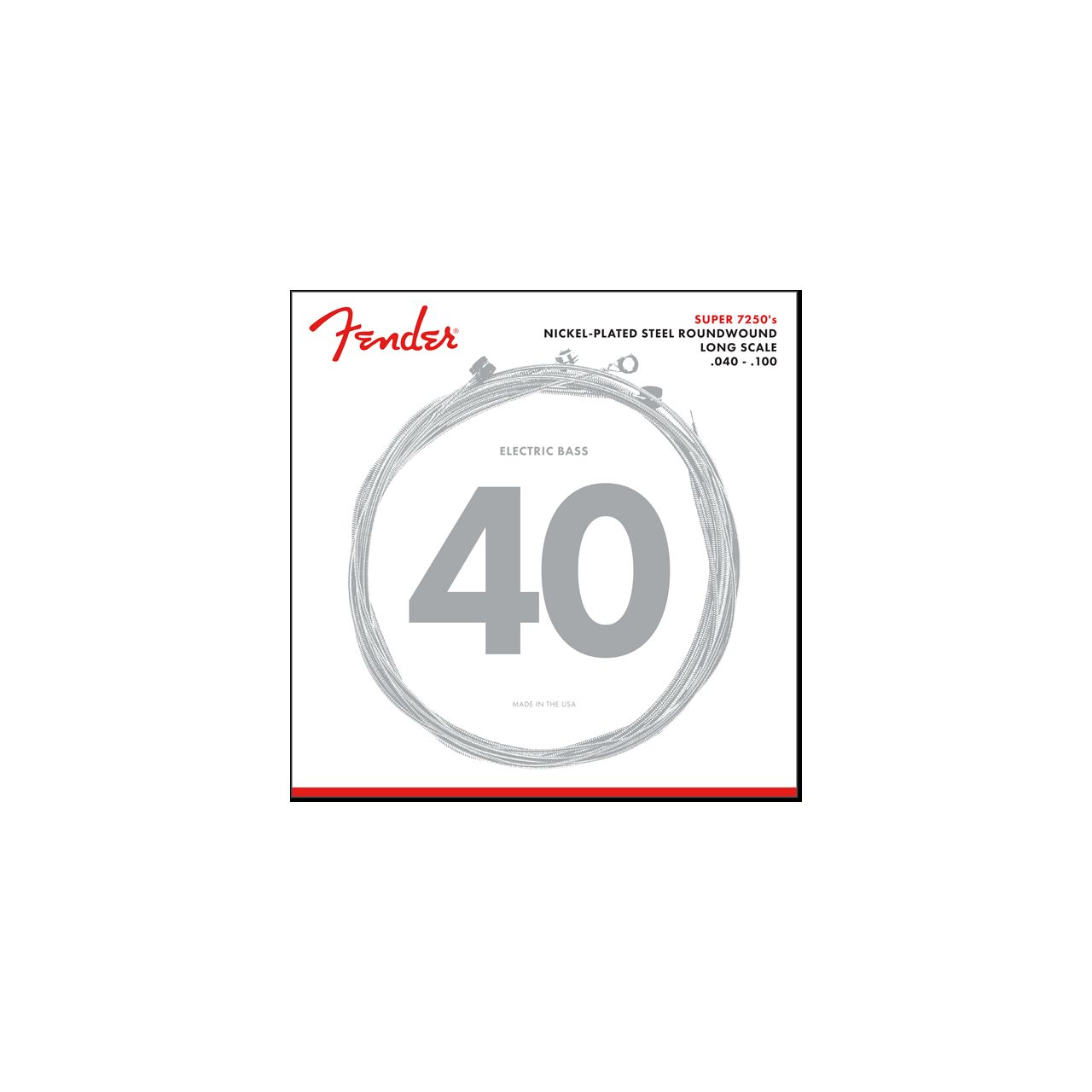 7250L Bass Strings, Nickel Plated Steel, Long Scale .040-.100