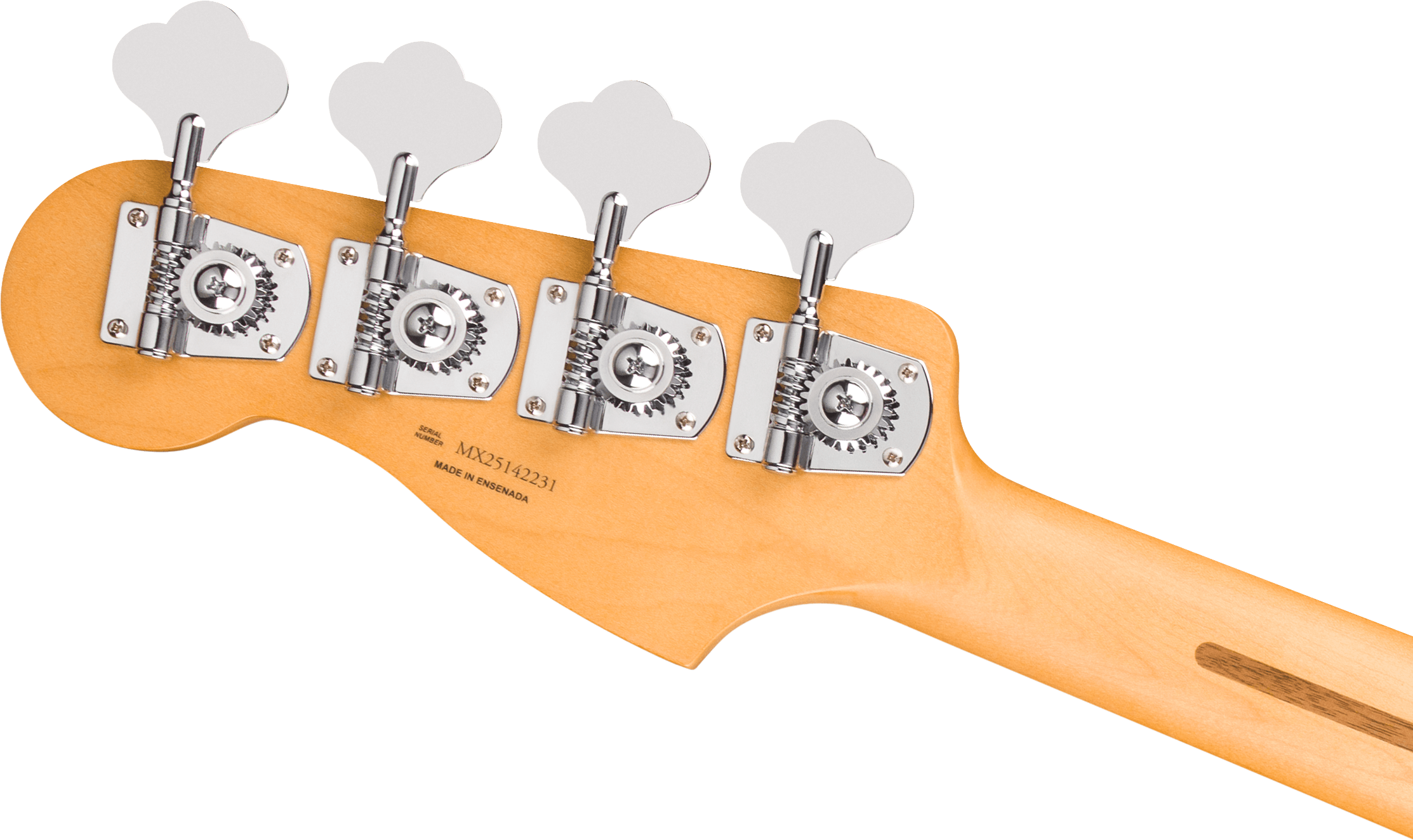 E-Bass, Bassgitarrenhals, Ahornholz, Chrommechaniken, Vier Saiten