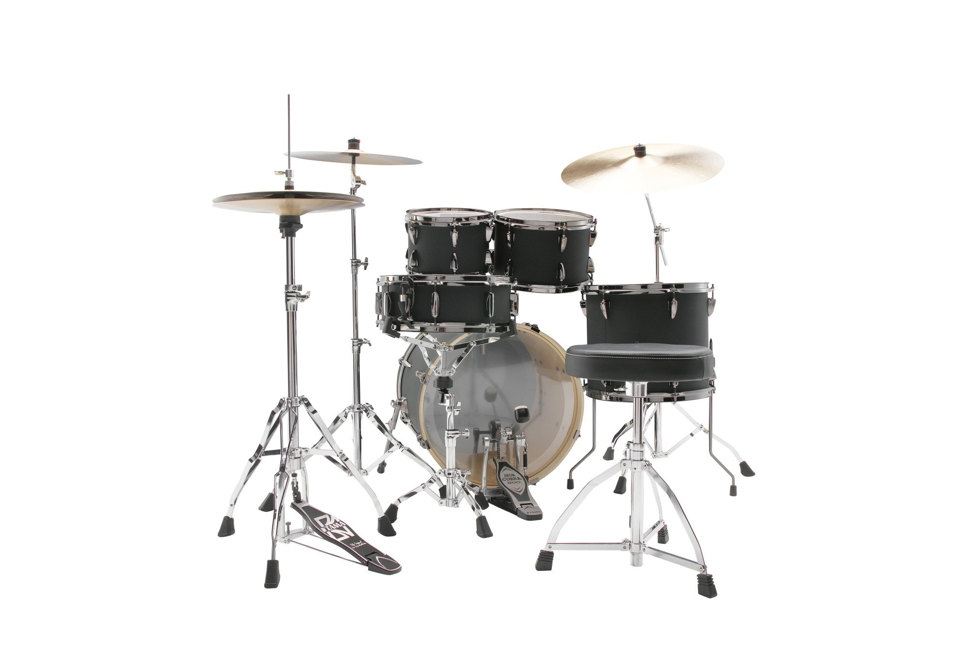 Imperialstar 20" 5pcs Drumset BOB - Blacked Out Nickel HW 