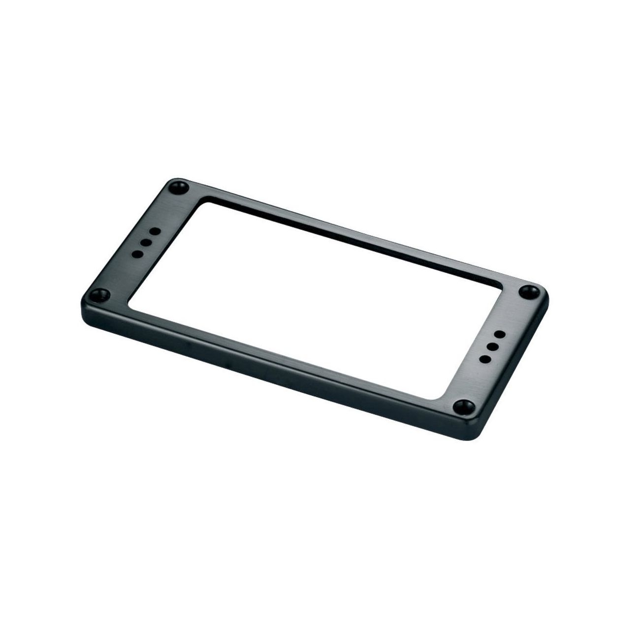 Humbucker Rahmen, 3-Loch, Kunststoff gerade, schwarz, flach