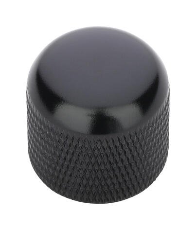 Split Shaft Potentiometer Dome Knob (Star Insert) - Black