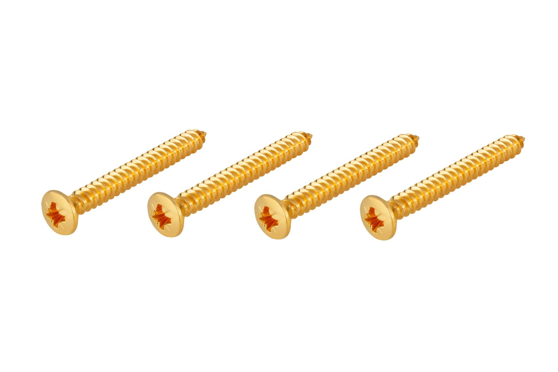 Countersunk Long Screw for Bolt-On Neck, 4,2 mm x 38 mm, 4 pcs. - Gold