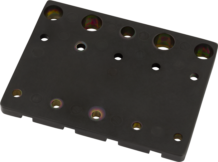 Fender HiMass 4-String Bass Bridge Assembly With Zinc Saddles Black