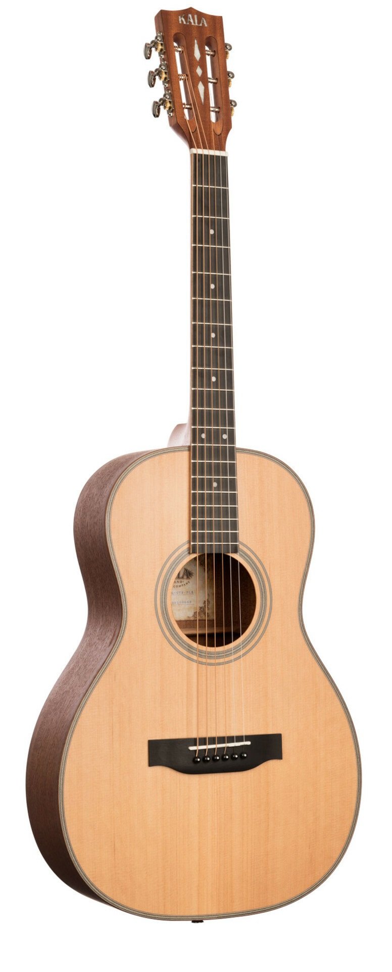 KALA KA-GTR-PLR - Solid Cedar Top Parlor Guitar, with Bag