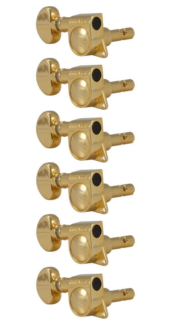 406GL6 Mini Locking Rotomatics with Round Button - Guitar Machine Heads, 6-in-Line, Lefthand, Treble