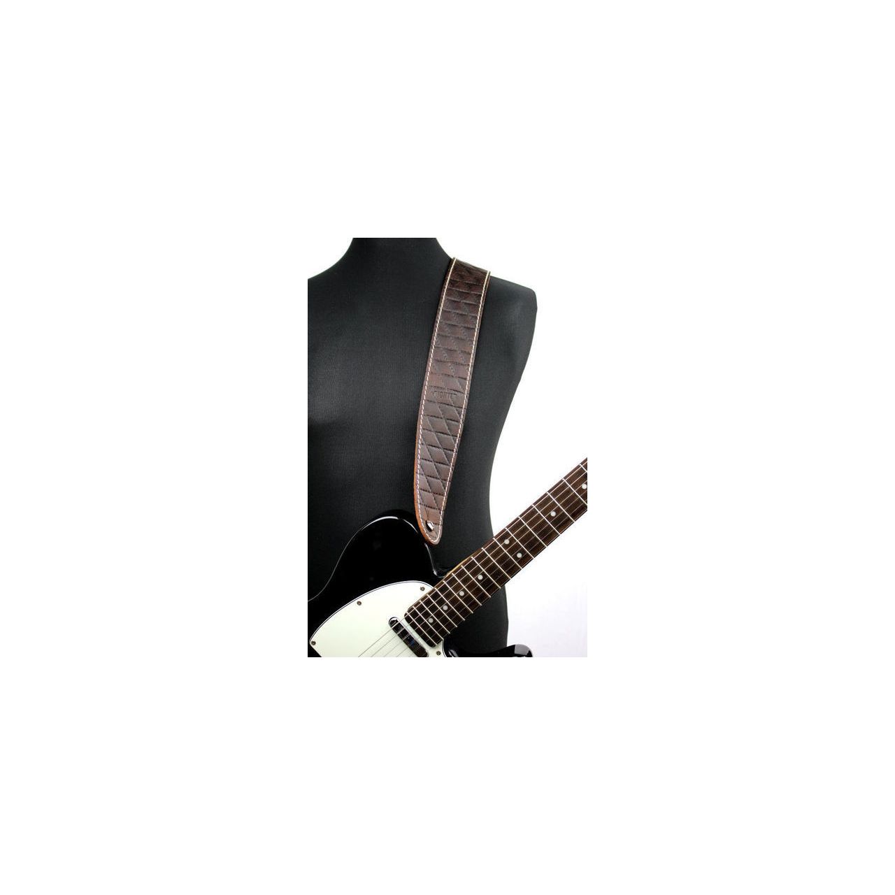 1500 Raw II Contour Sew Brown - Gitarrengurt, Made in Germany