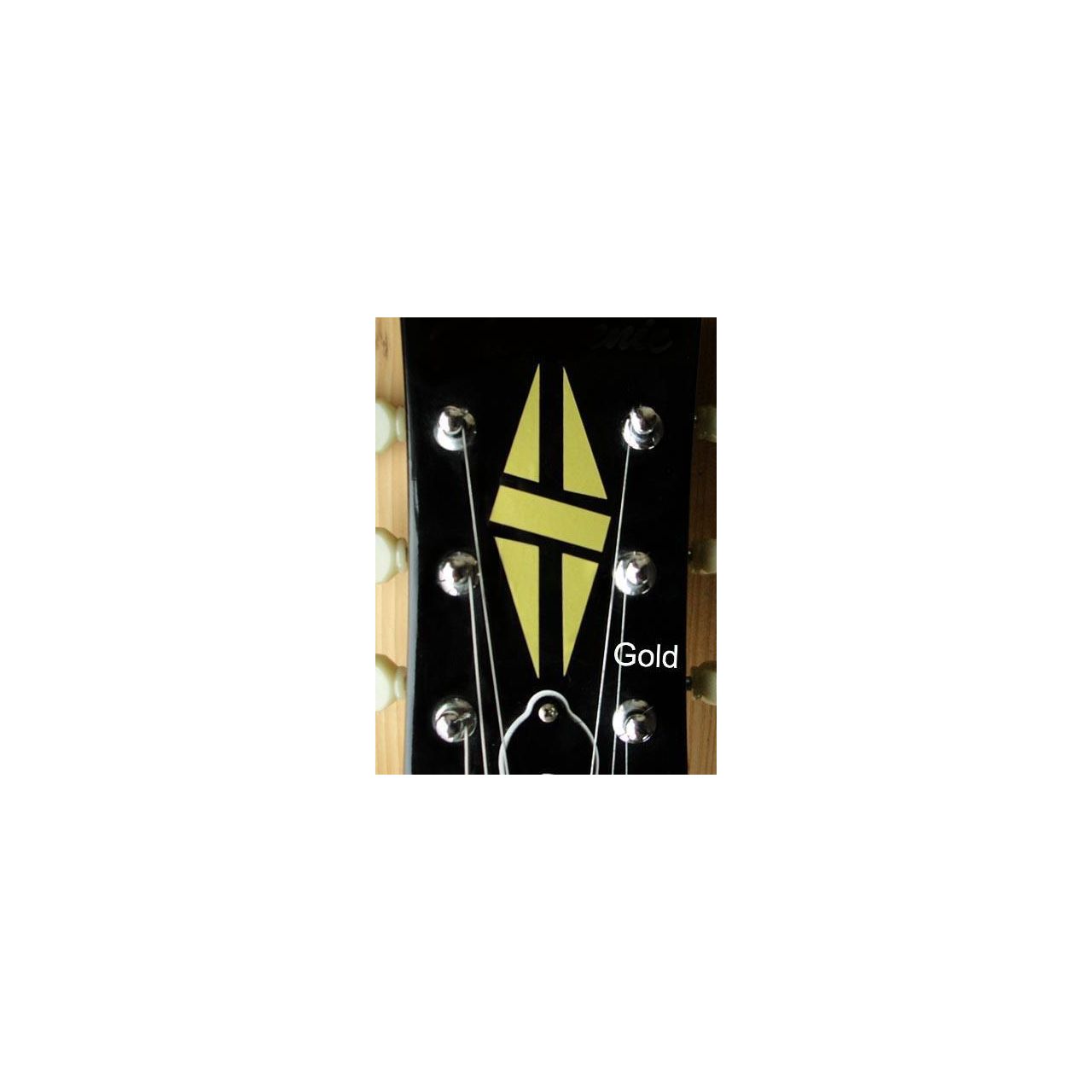 Inlay Stickers, Headstock-Diamond Hatch (GOLD)