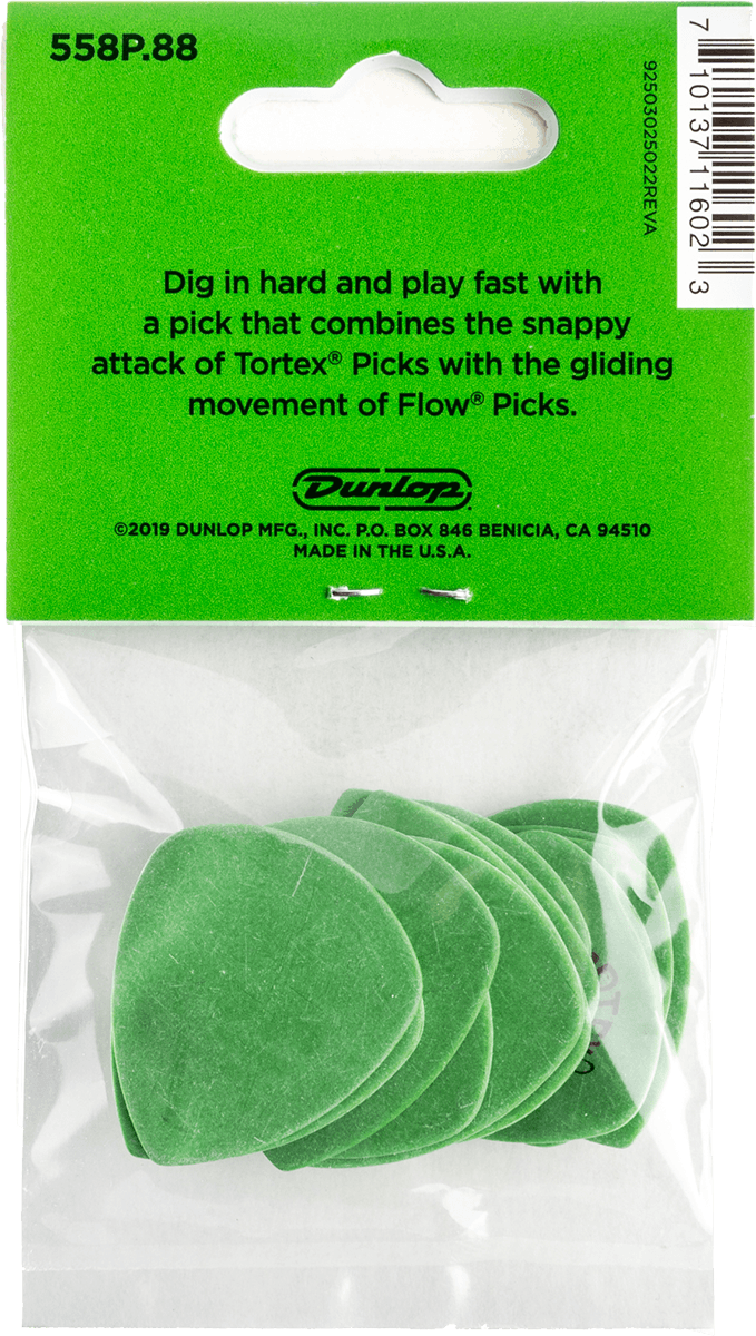 Tortex Flow Standard Picks 0.88 mm 12 pcs. green