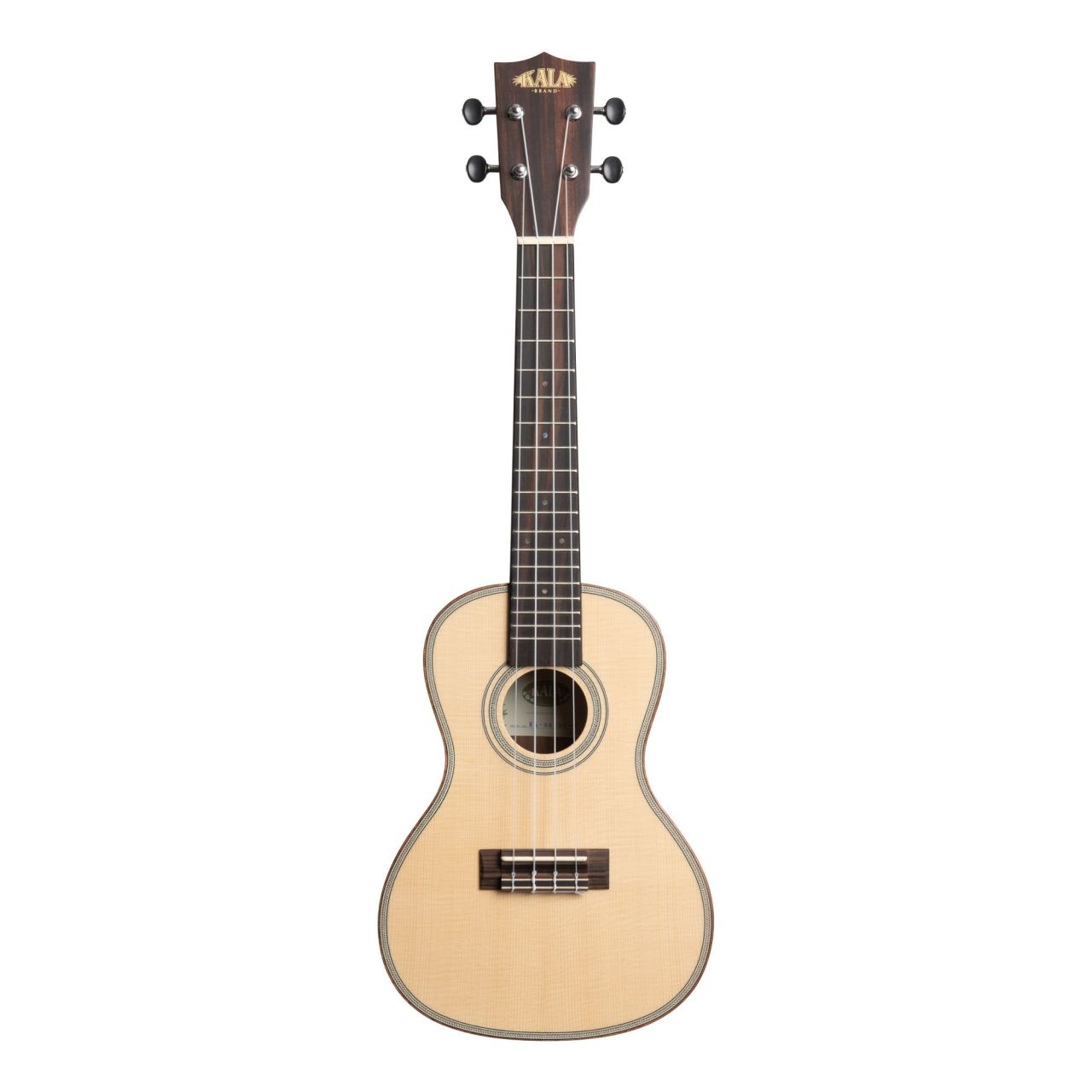 KA-SSEBY-C - Solid Spruce Top Ebony Concert Ukulele, with Bag (UB-C) 