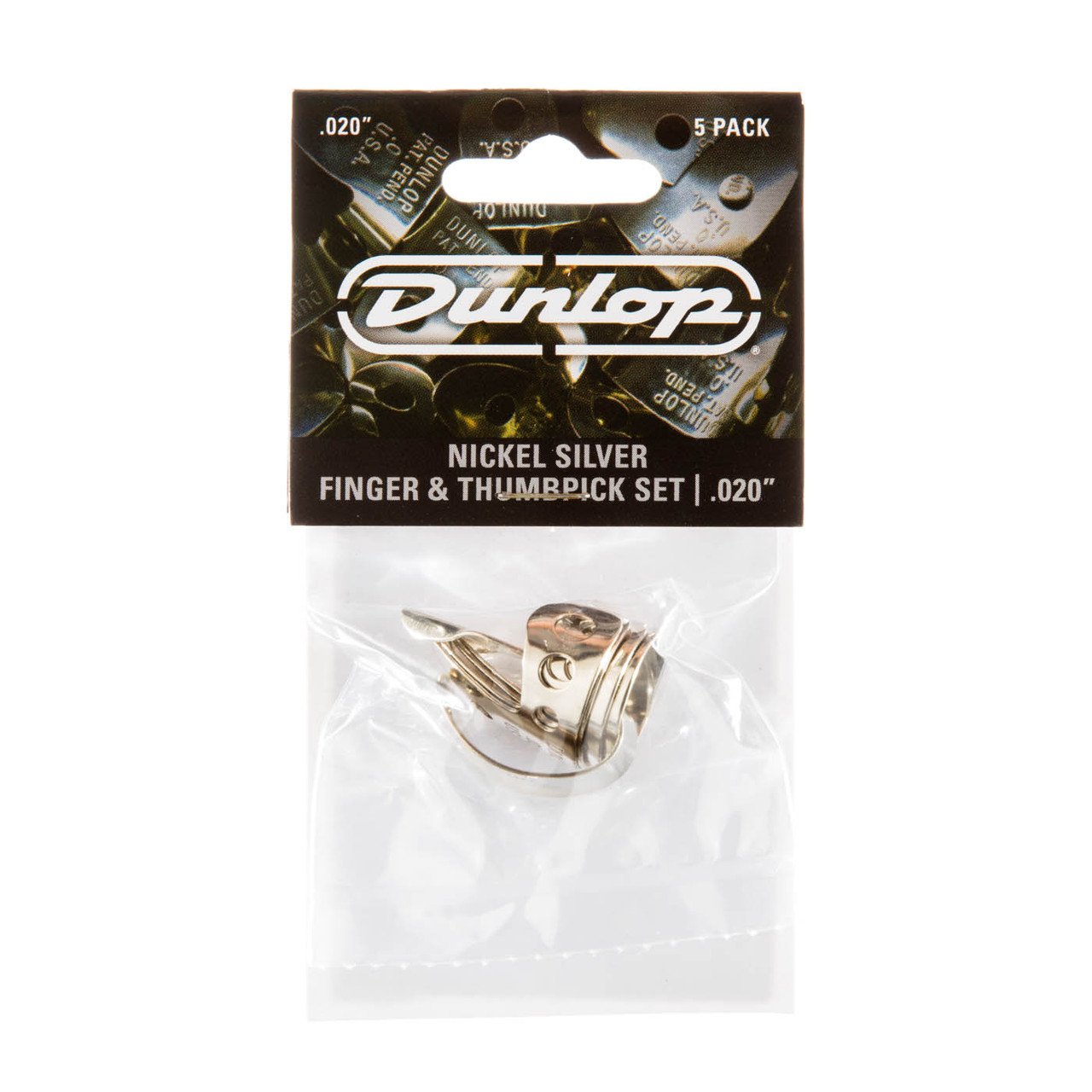 33P Nickel Silver Thumb- & Fingerpicks, Player's Pack, 5 pcs., .020 mm