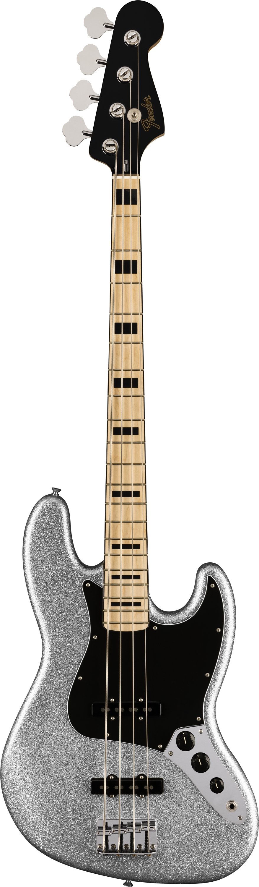Limited Edition Mikey Way Jazz Bass®, Maple, Silver Sparkle