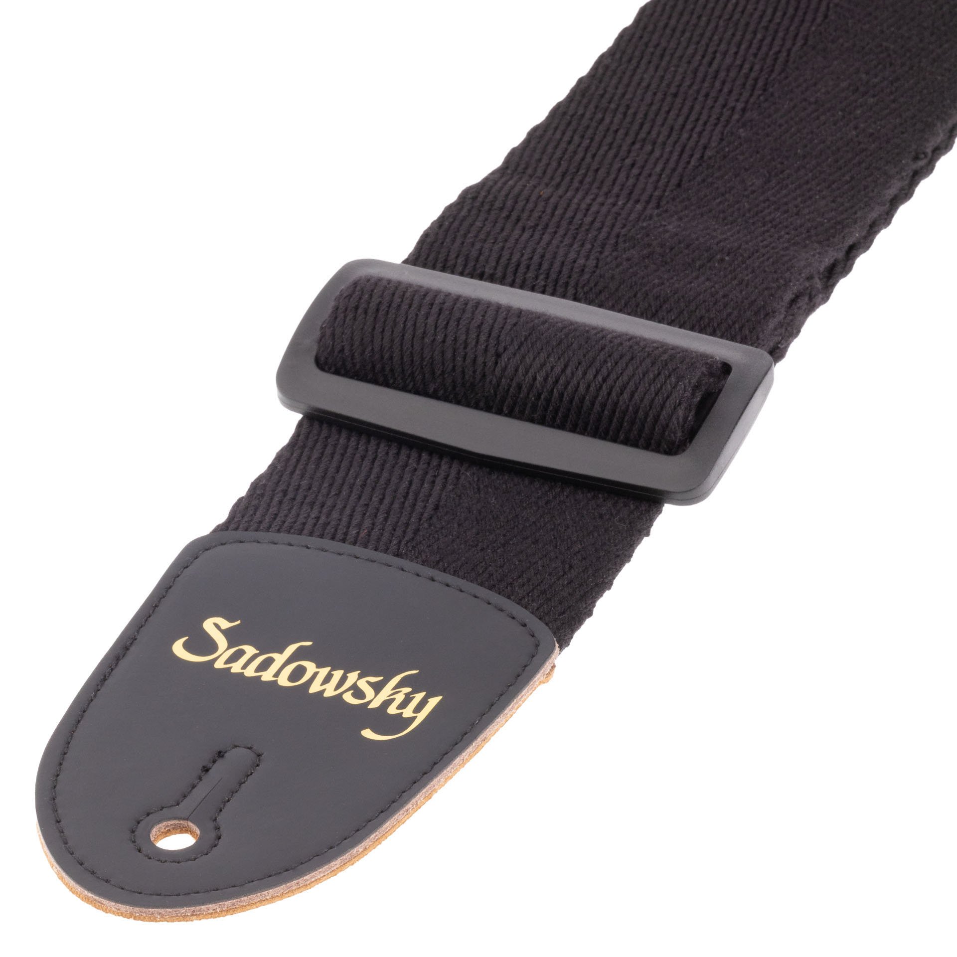Non-Slip Cotton Bass Strap - Black, 75 mm Width