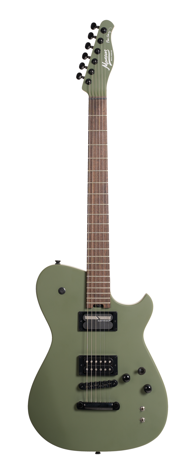 Manson Meta MBM-2H SUS E-Gitarre Satin Olive Green