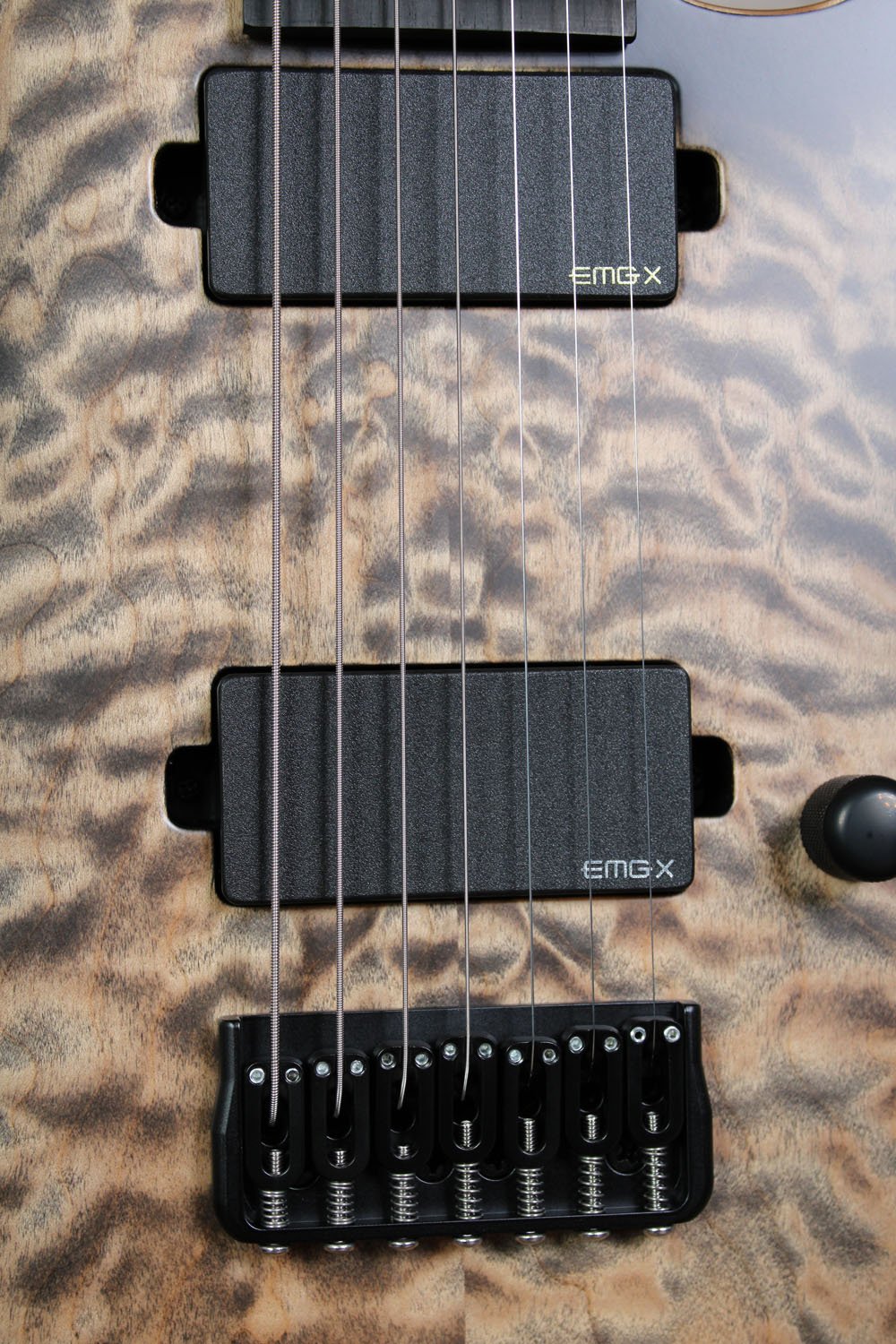 USA M-7 Baritone See  Thru Black Sunburst EMG
