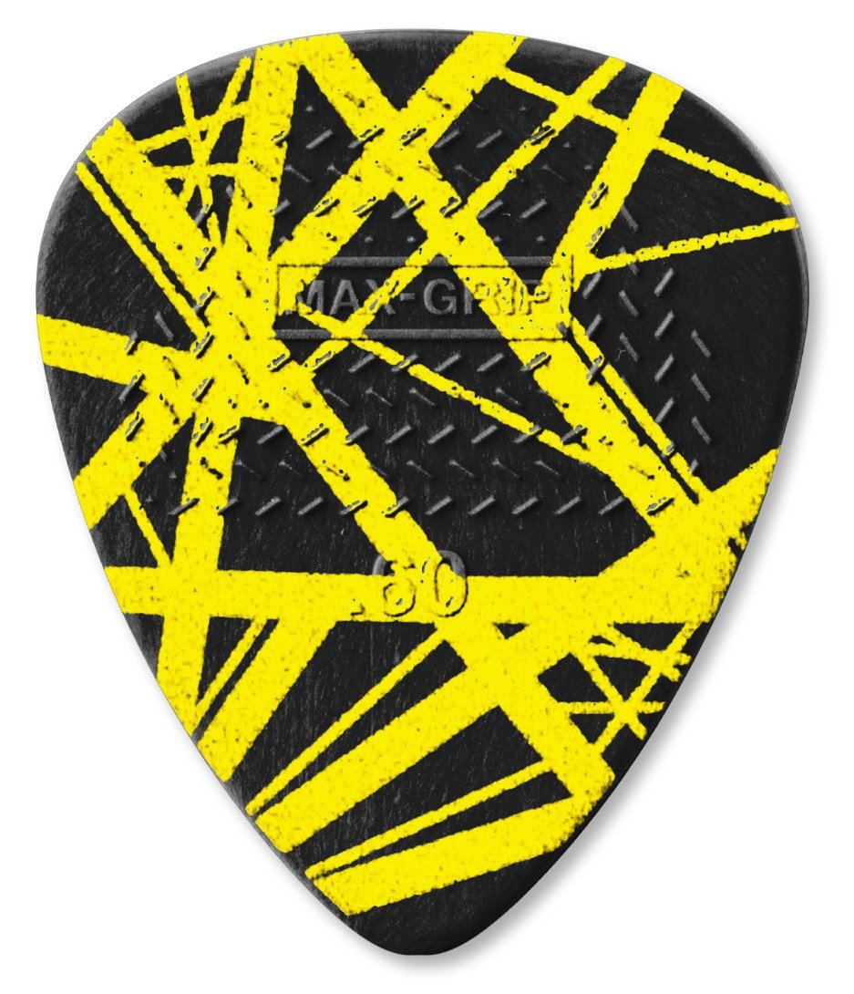EVH Black-Yellow Stripes 0.60mm Max-Grip Picks Player's Pack 6 pcs