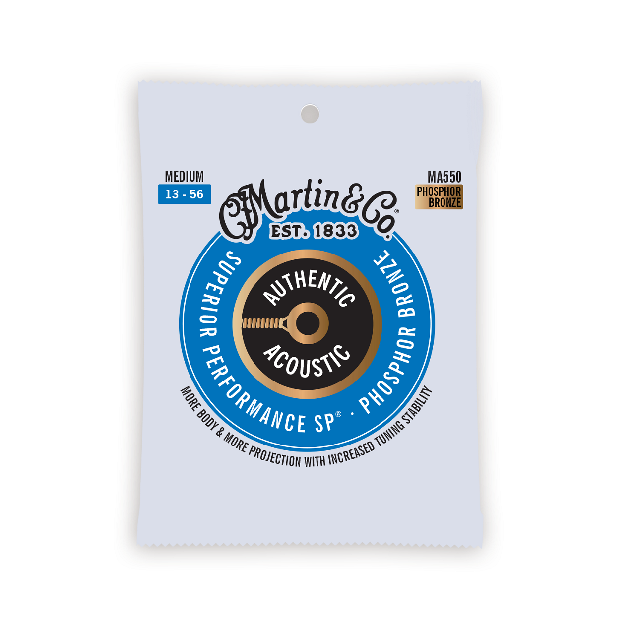 MA550 Authentic Acoustic SP Guitar Strings 13-56 Medium