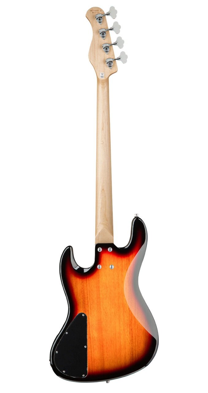MetroExpress 21-Fret Vintage J/J Bass, Tobacco Burst Transparent High Polish