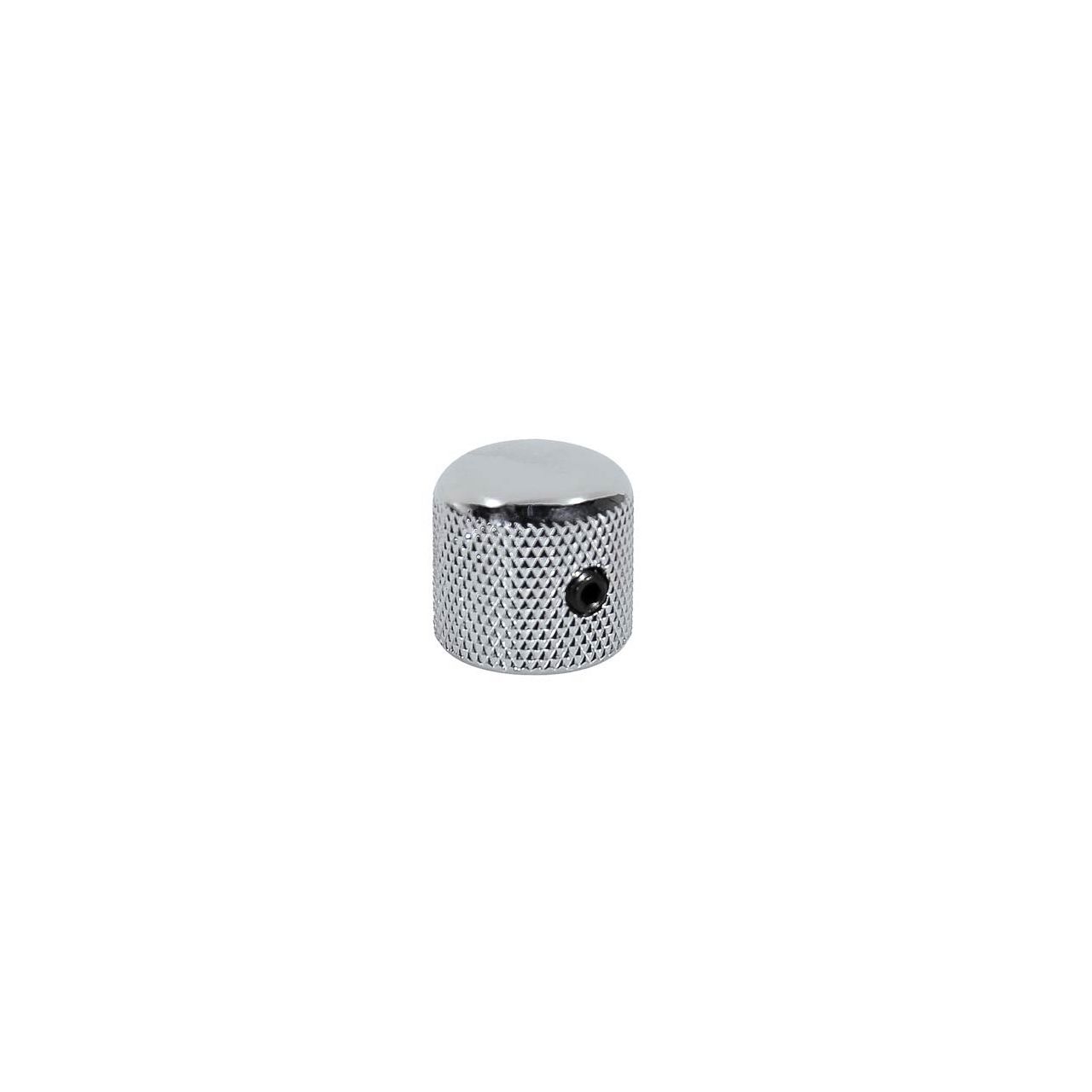 Potiknopf, Dome Knob, Metall, chrom, 18,0mmx18.5mm, mit Schraube, 6,1mm Schaft