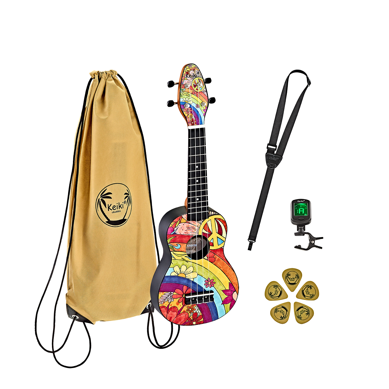 Keiki K2-68 Ukulelen Set "Peace 68"
