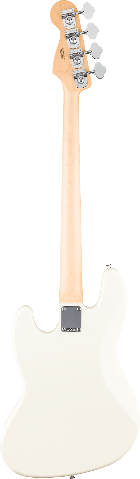 Rückseite des Fender Jazz Bass mit Top-Load Bridge