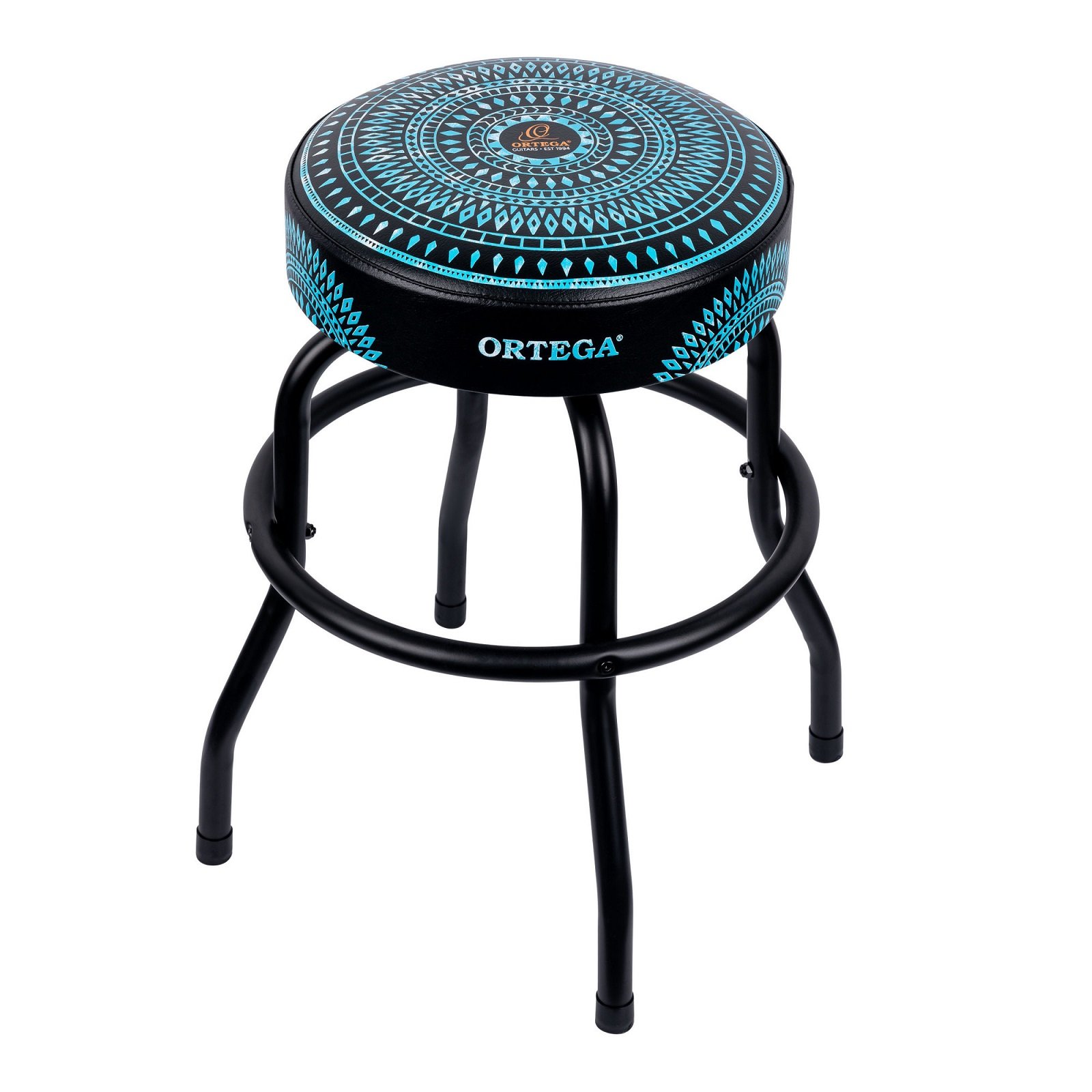 OBS24-BLKC 24" Bar Stool Blue Kaleidoscope