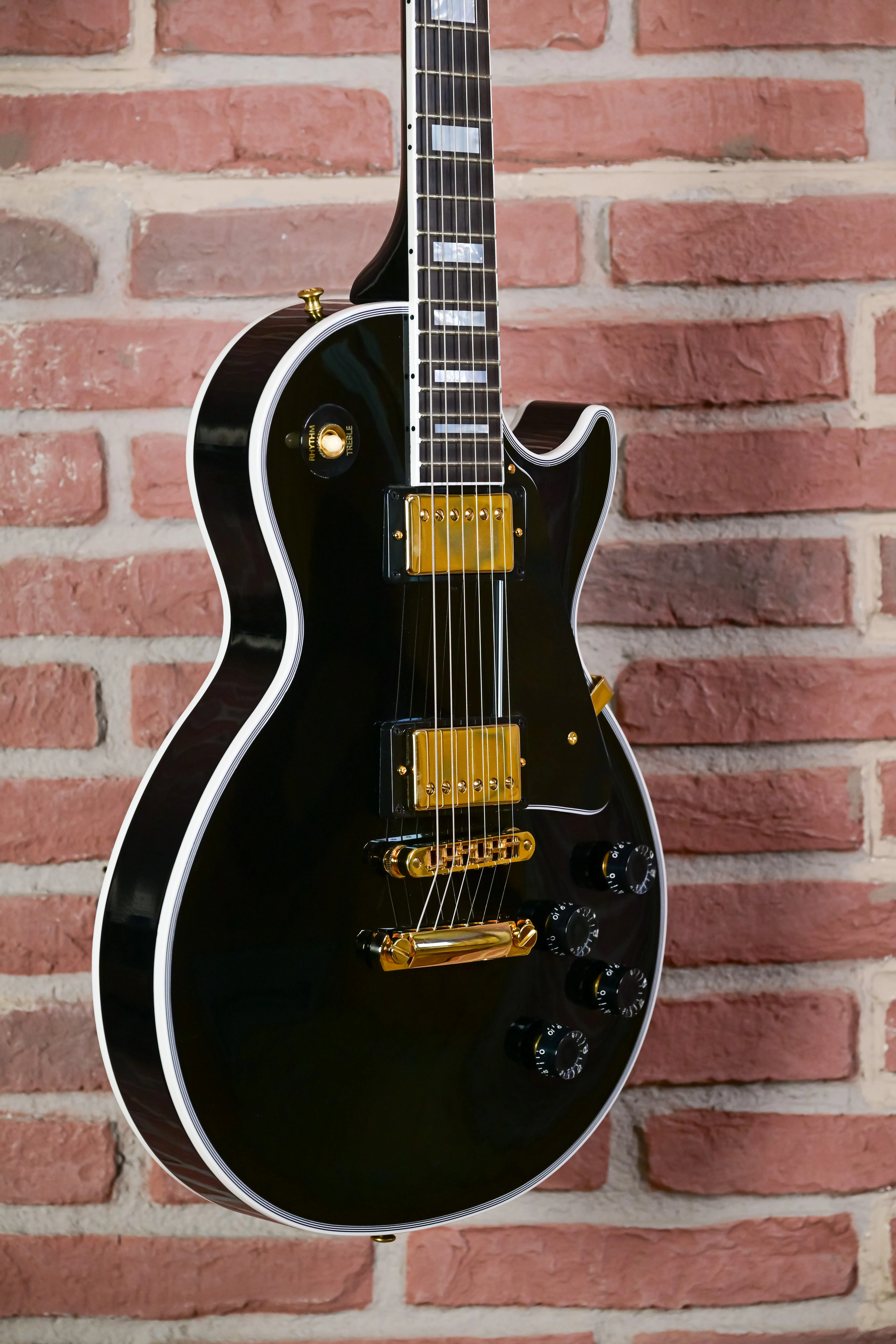 Les Paul Custom Long Scale Ebony Gloss Gold Hardware Custom Shop