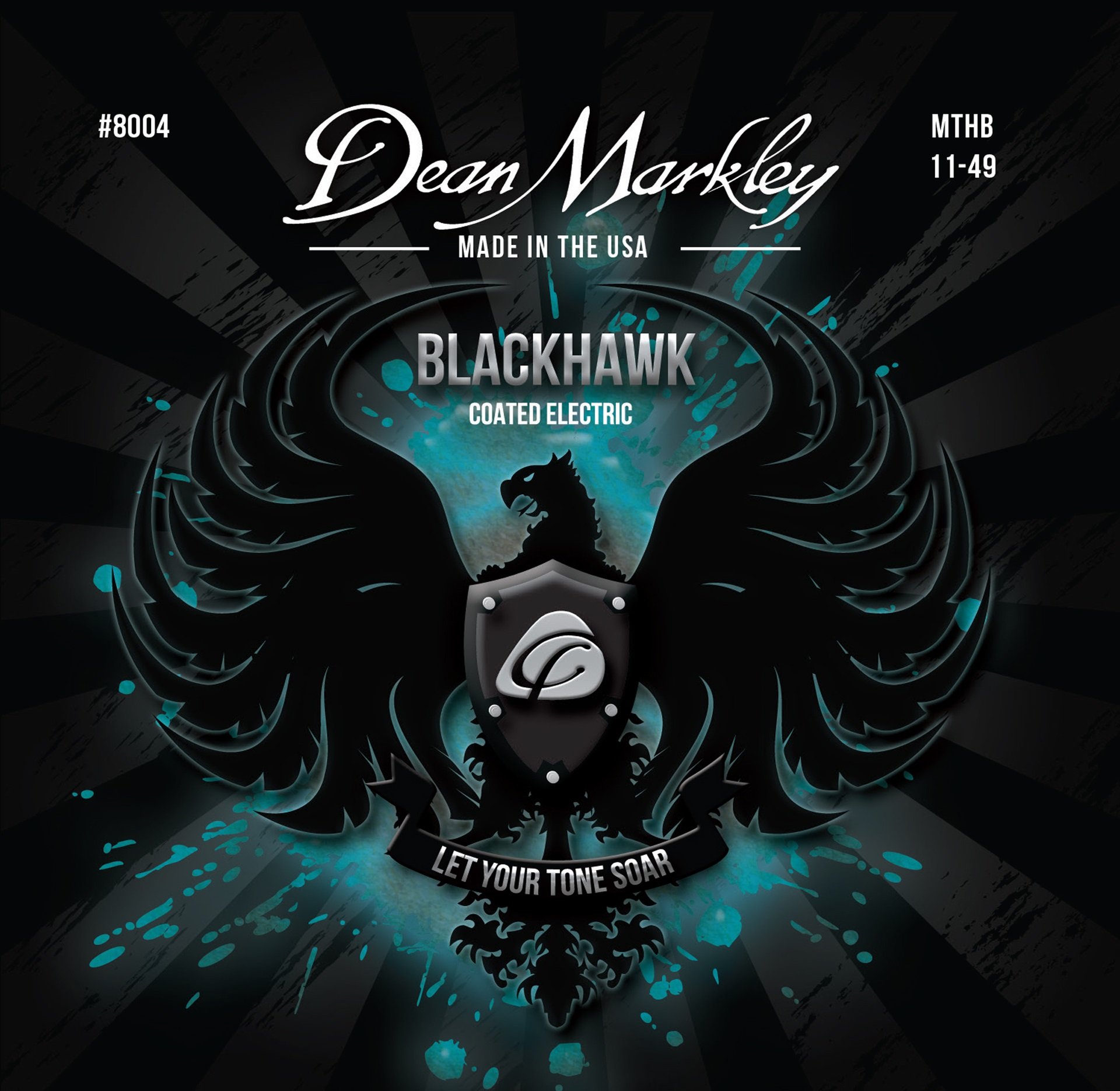 Blackhawk - 8004 - Coated Electric Guitar String Set, Medium Top Heavy Bottom, .011-.049