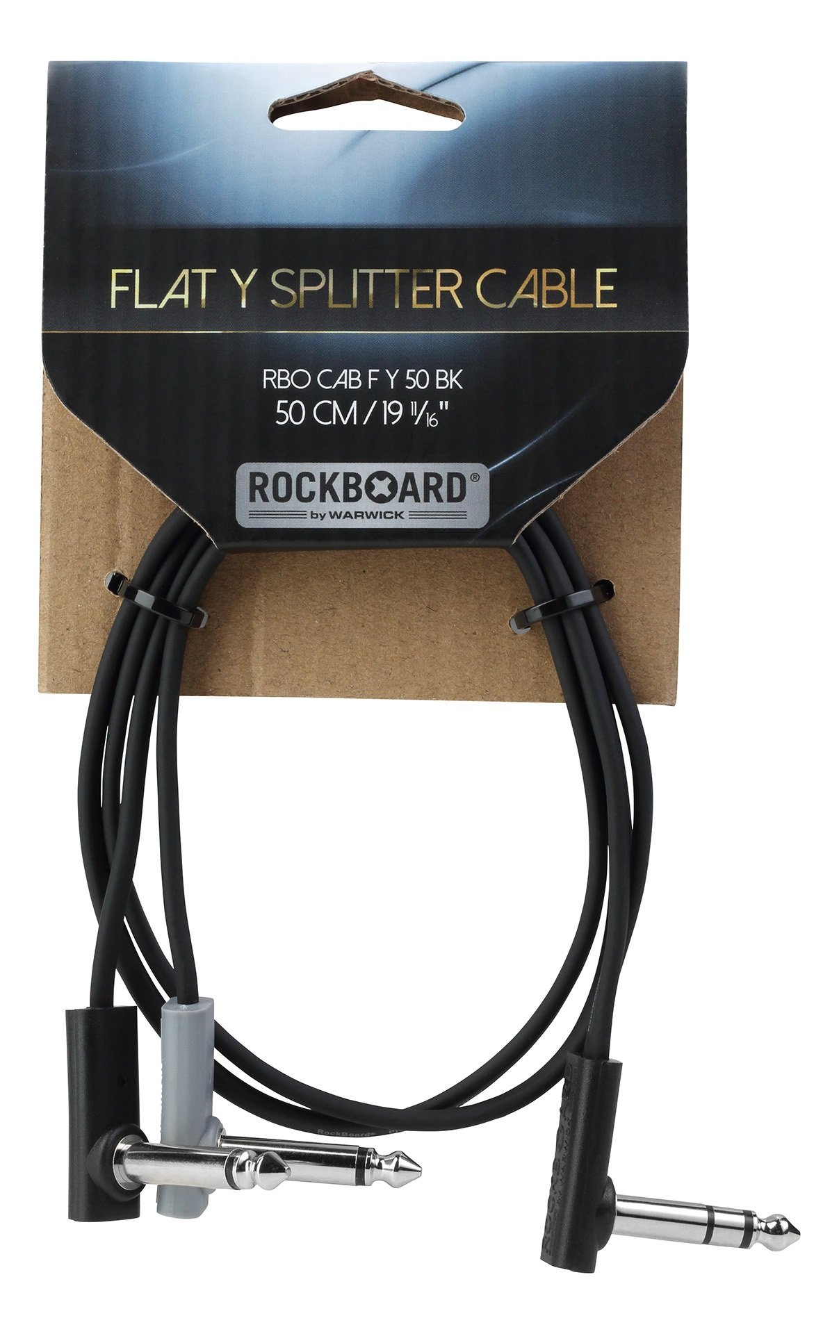 Flat Patch Y-Splitter Cable 50 cm Black