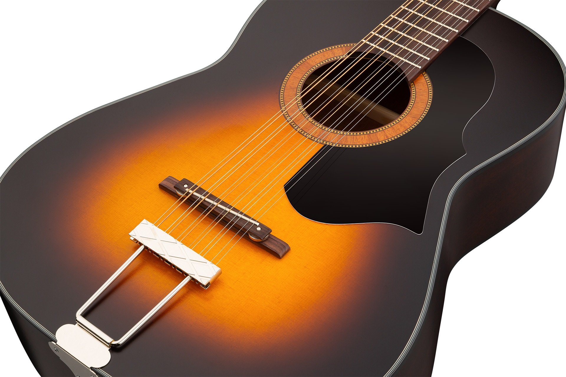 Vintage 05/024 Hootenanny 12-String, Vintage Sunburst Satin,Case