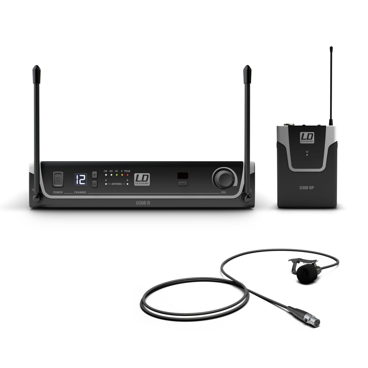 LD Systems U308 BPL, Funksystem mit Bodypack und Lavalier Mikrofon
