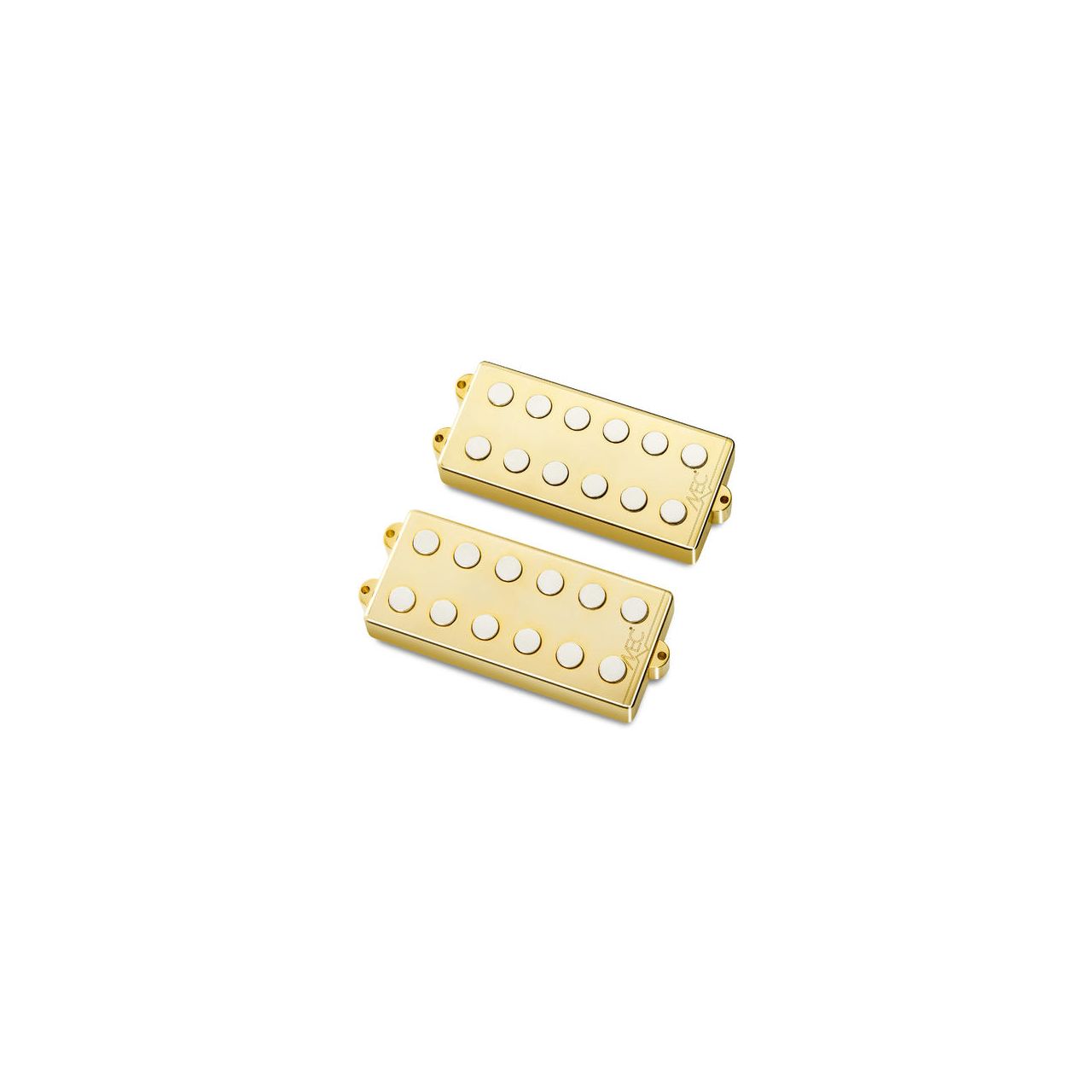 Passive MM-Style Bass Pickup Set, Metal Cover, 6-String - Gold 
