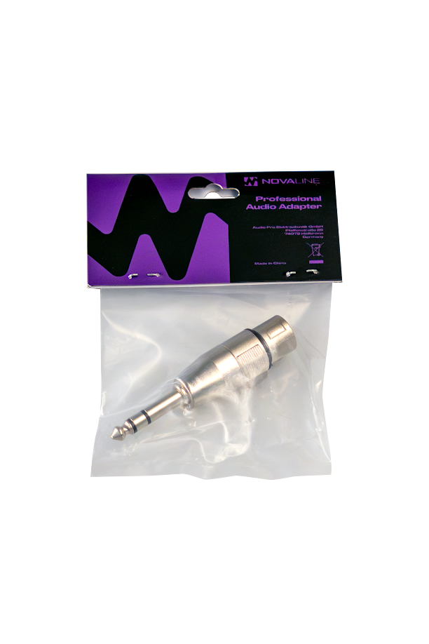 Audioadapter, XLR-Buchse, 6,3-mm-Klinkenstecker, Metallgehäuse