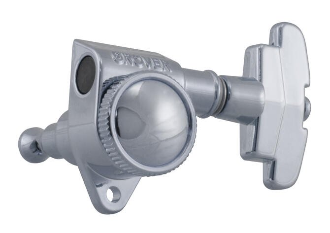 509C Roto-Grip Locking Rotomatics with 3-Step Button - Guitar Machine Heads, 3 + 3 - Chrome