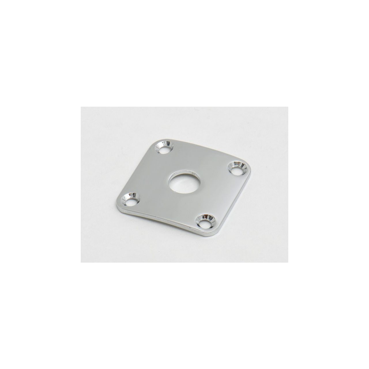 JLP0C 4-Loch Buchsenblech für LP / Tele, gebogen, chrom