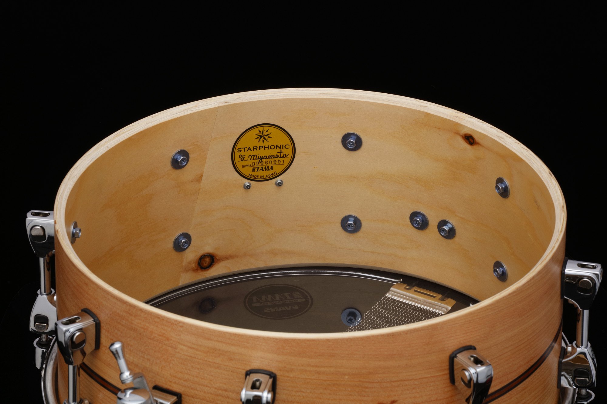 Starphonic Spruce Snaredrum 14" x 6" - Satin Natural Spruce/Chrom HW