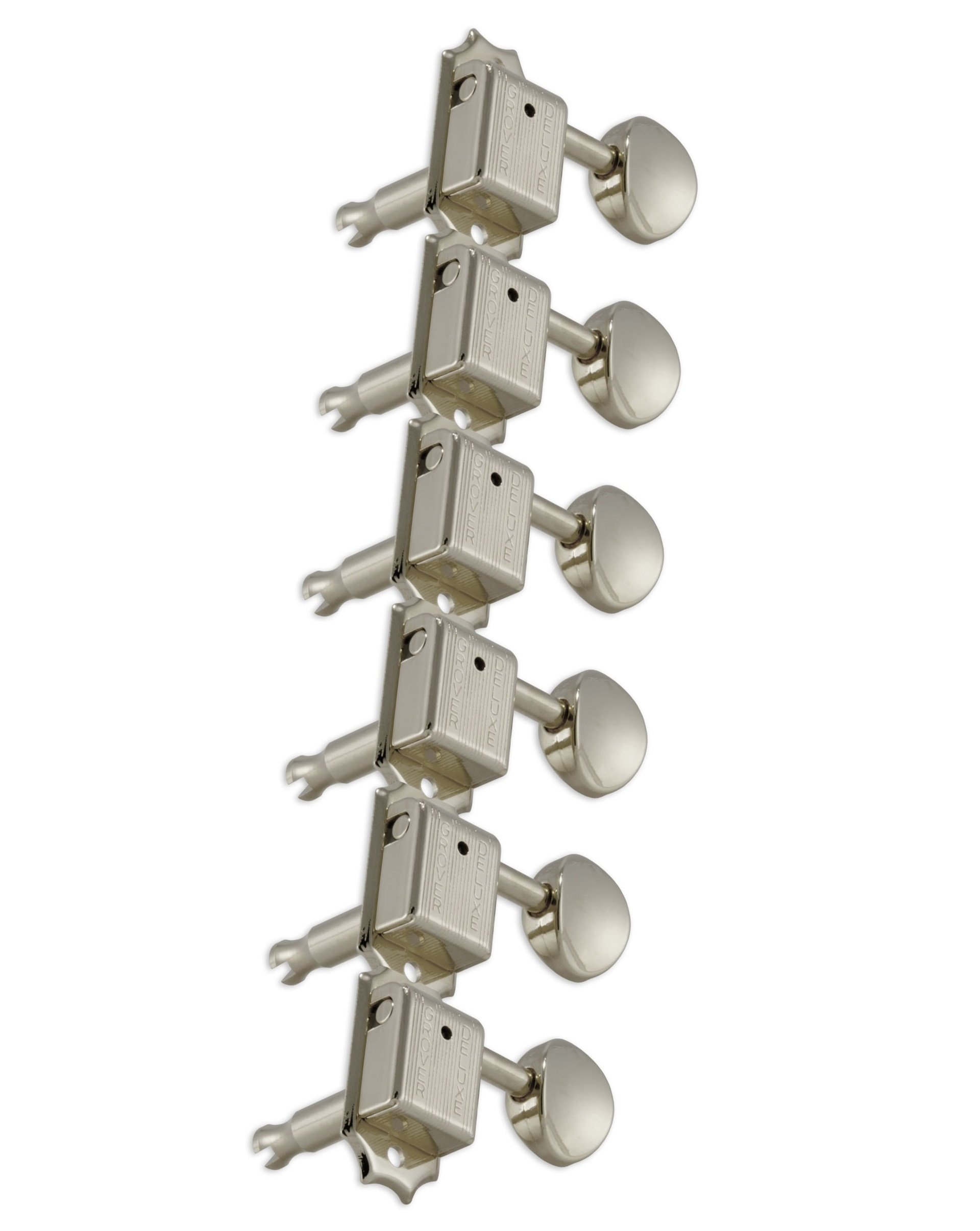 133C6 Deluxe Guitar Machines - Guitar Machine Heads, 6-in-Line, Bass Side (Left) - Chrome