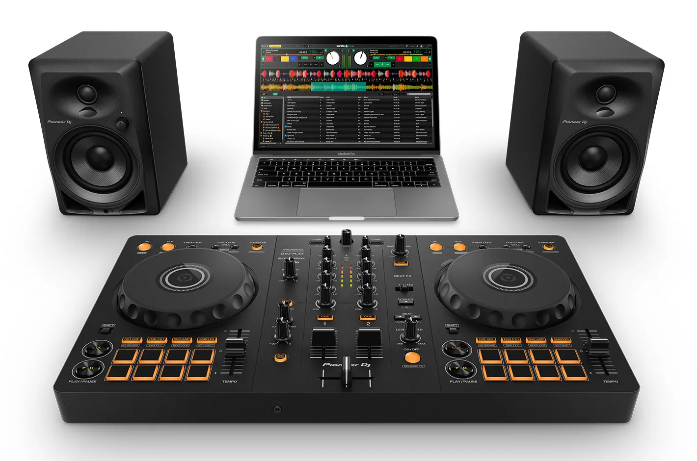 Pioneer DJ DDJ-FLX4 Setup mit Laptop für Home-DJing