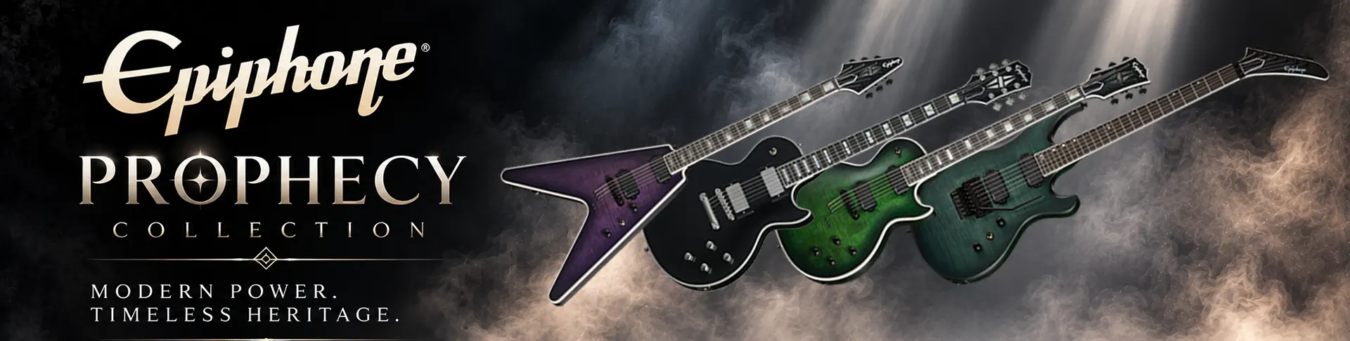 E-Gitarren, Epiphone, Solidbody, E-Gitarren-Set, Verschiedene Farben