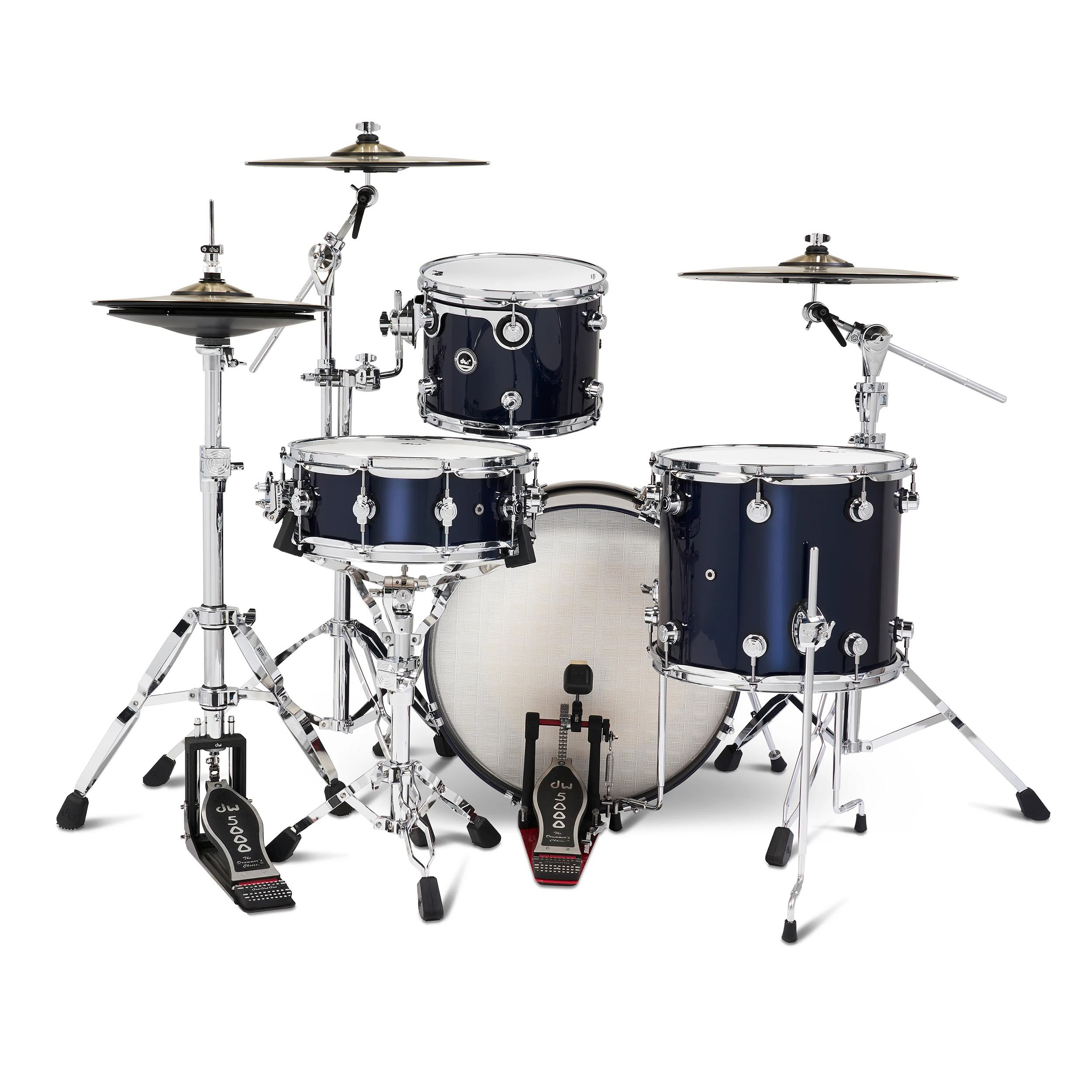Midnight Blue Metallic | 4-tlg Drum Kit Set mit 3 Becken