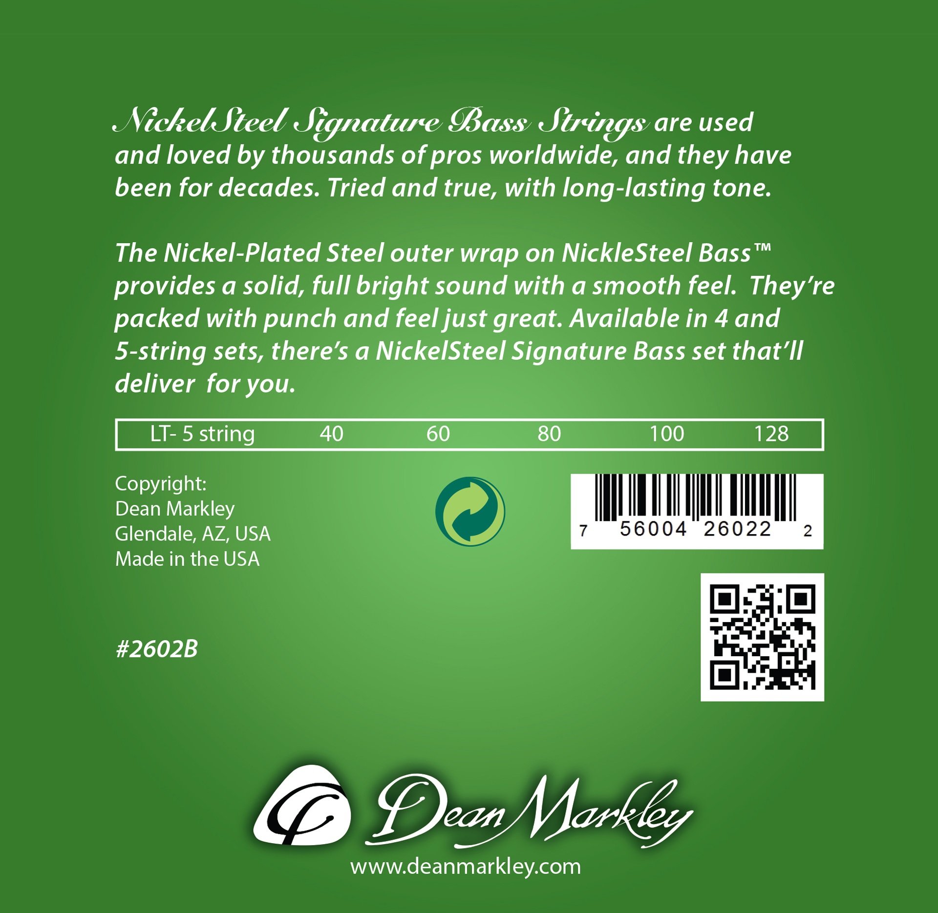 Signature - 2602 B - Electric Bass String Set, 5-String, Light, .040-.128