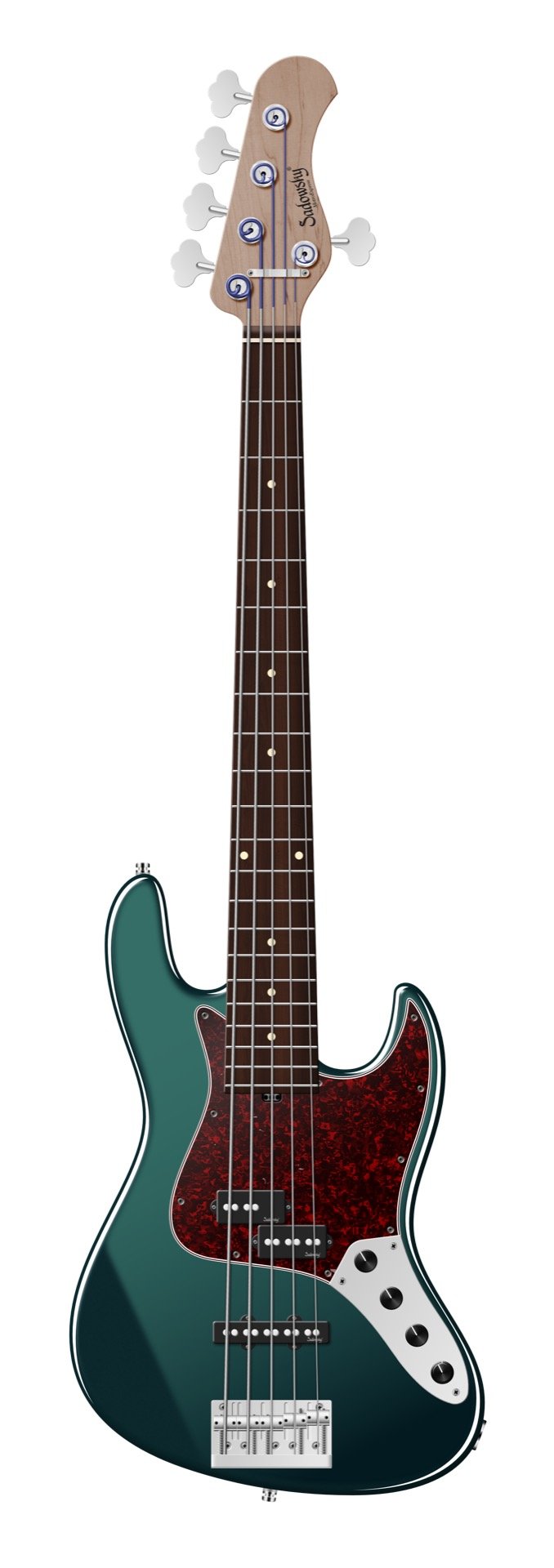 MetroExpress 21-Fret Hybrid P/J Bass 5-String Sherwood Green Metallic