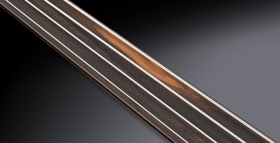 RockBass Alien Deluxe Hybrid Thinline, Lefthand, 4-String, Fretless - Natural Transparent Satin
