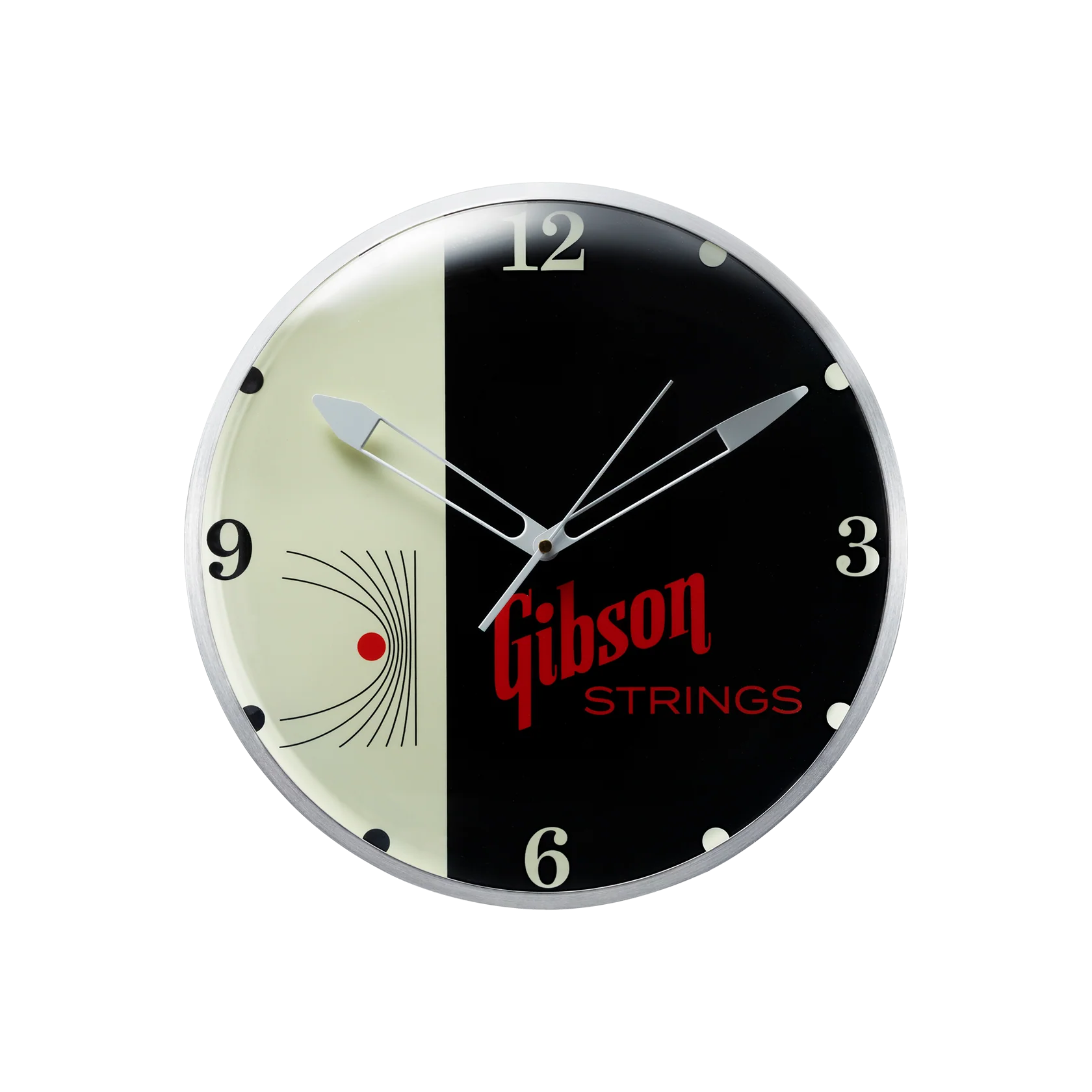 Vintage Lighted Wall Clock Gibson Strings