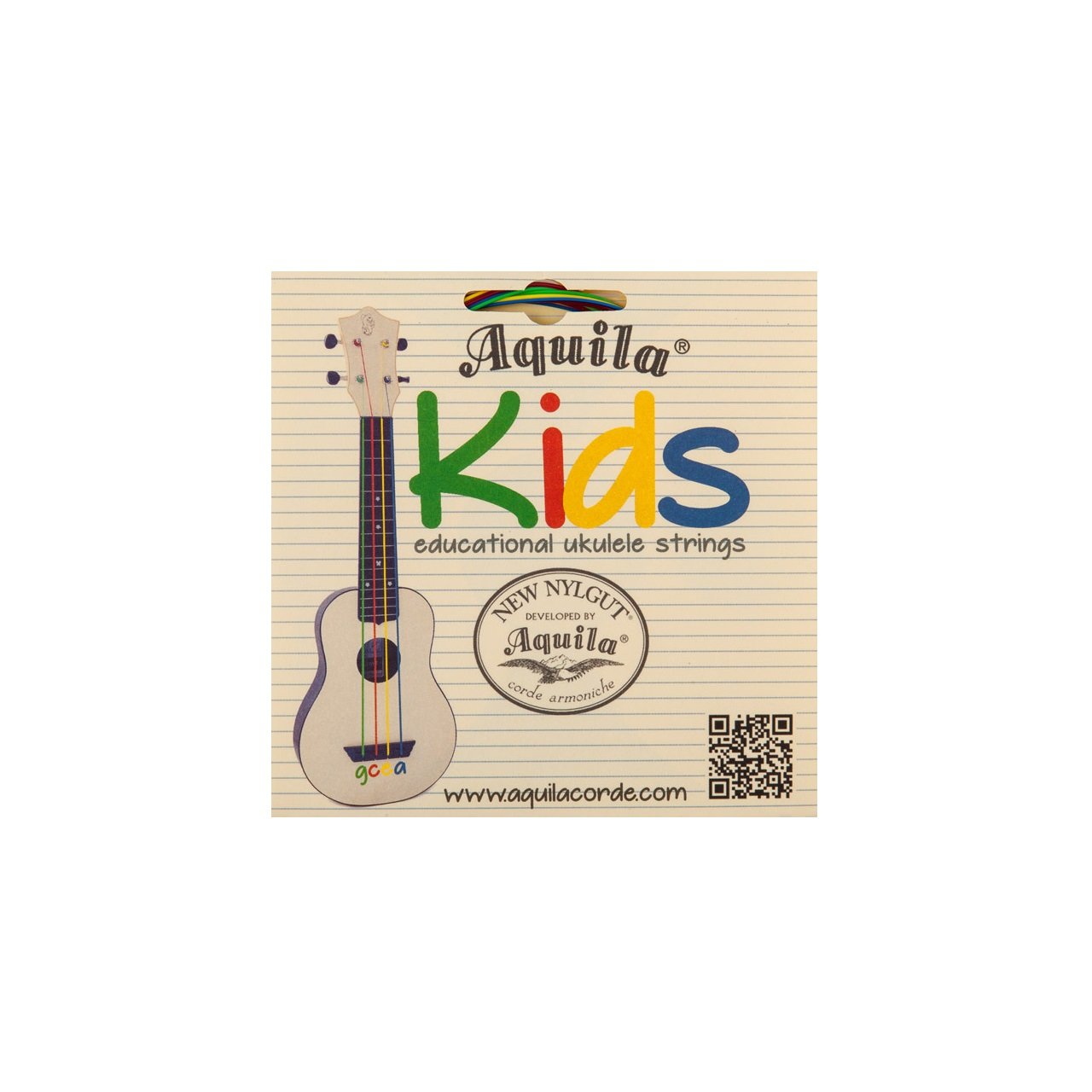 160U Kids Series Multi-Color Ukulele String Set GCEA Tuning (High-G)