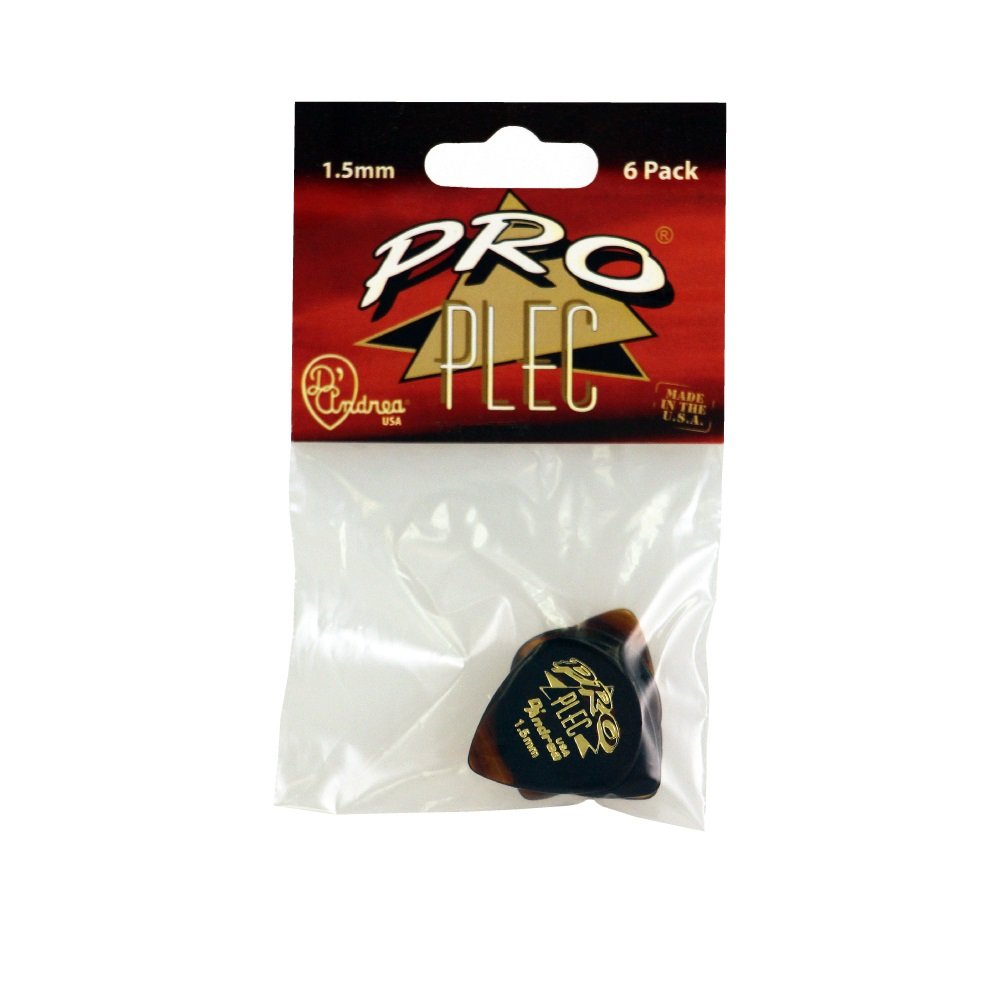 Pro Plec Picks - 651 Shape (PRO-6651), 6 pcs Pick Pack, 1.50 mm, Shell