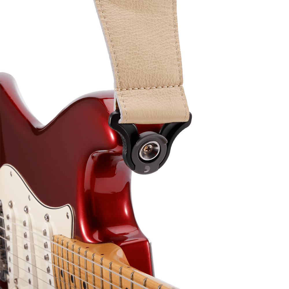 Comfort Auto Lock-Gitarrengurt aus Leder, 3'', Tan-Brown