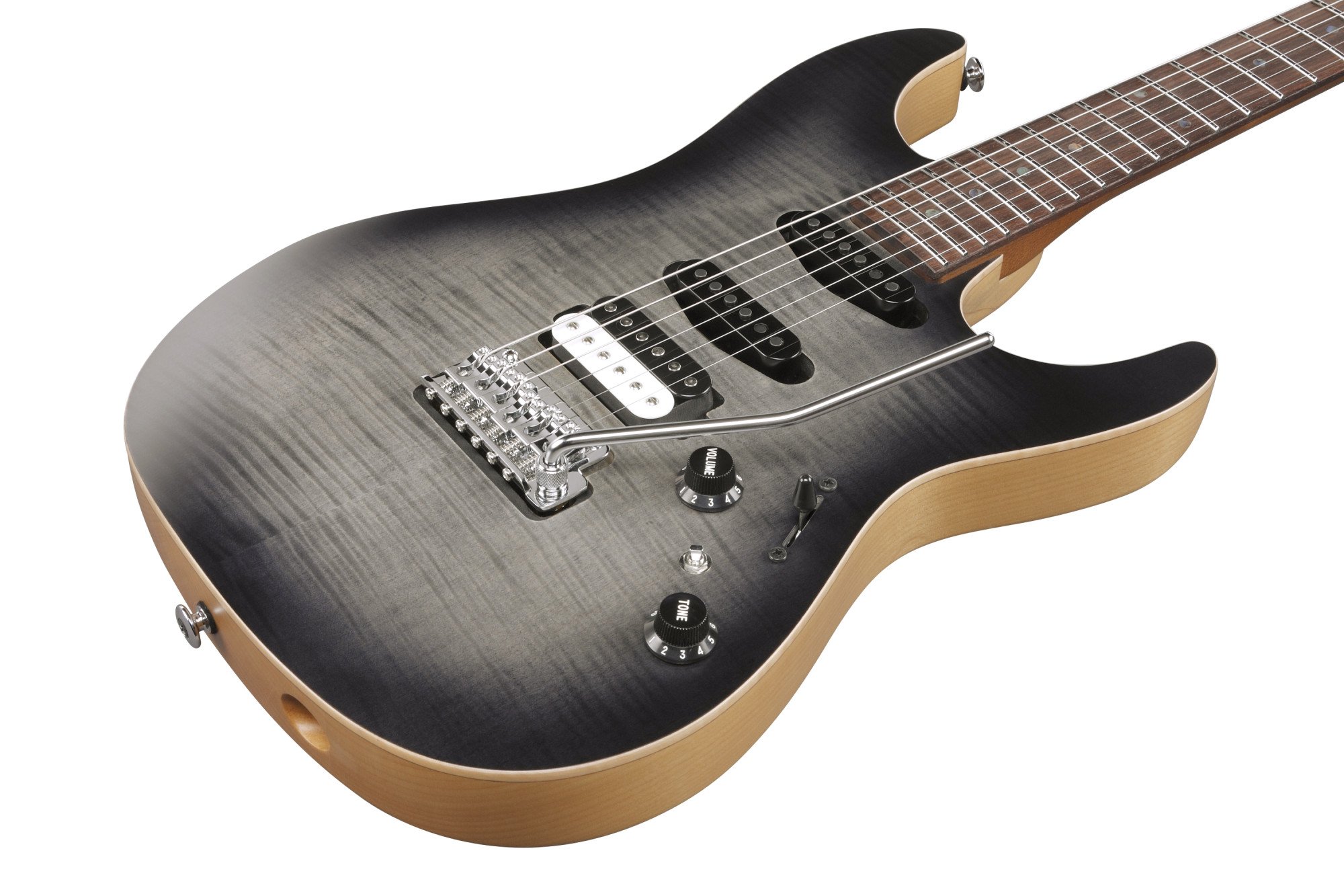 TQM2-Charcoal Black Burst Flat