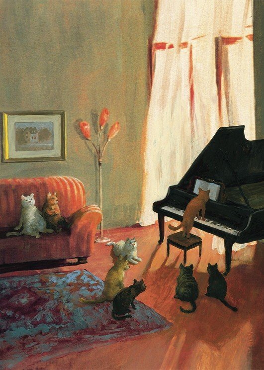 Katzenmusik Postkarte