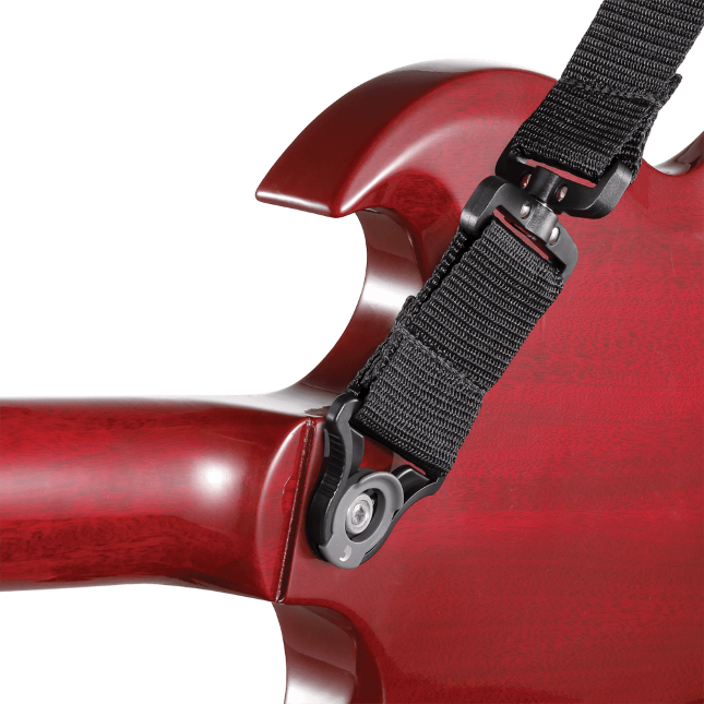 Auto Lock Swivel Polypro Gitarrengurt, Schwarz
